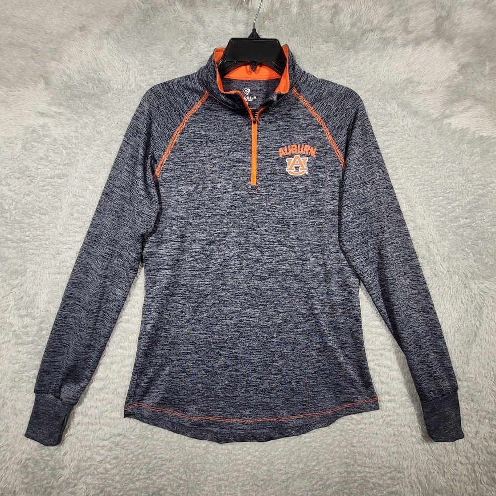 Auburn Tigers Quarter Zip Pullover Athletic Top Womens Medium Colosseum